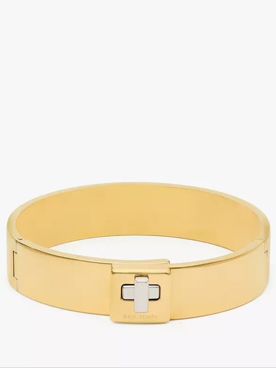 kate spade Jewelry - Kate Spade Gold Phoebe Turnlock Bangle NWT